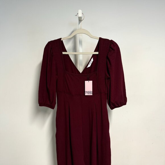 Smash and Tess Burgundy Patricia Cropped Romper - Picture 5 of 5